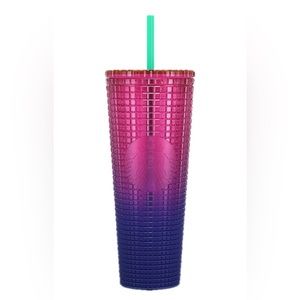 💫 Starbucks Cold Cup Tumbler 24 oz Summer 2022 Watermelon Pink Purple Gradient